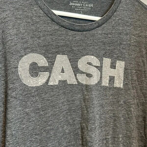 Lucky Brand Johnny Cash Man In Black S/S T-Shirt Gray LG “CASH”